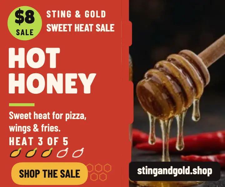 Sting and Gold hot honey sale ad template