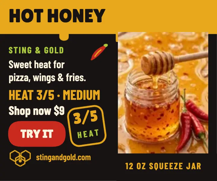 Sting and Gold hot honey heat ad template