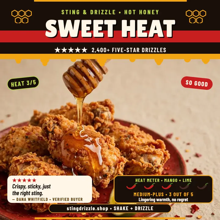 Sting and Drizzle hot honey review post template