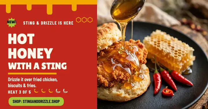 Sting and Drizzle hot honey post template