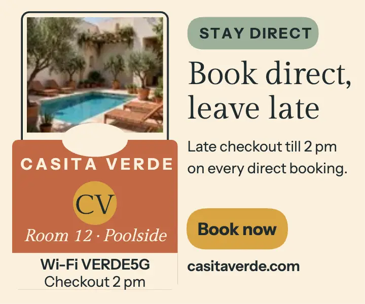 Casita Verde keycard sleeve ad template