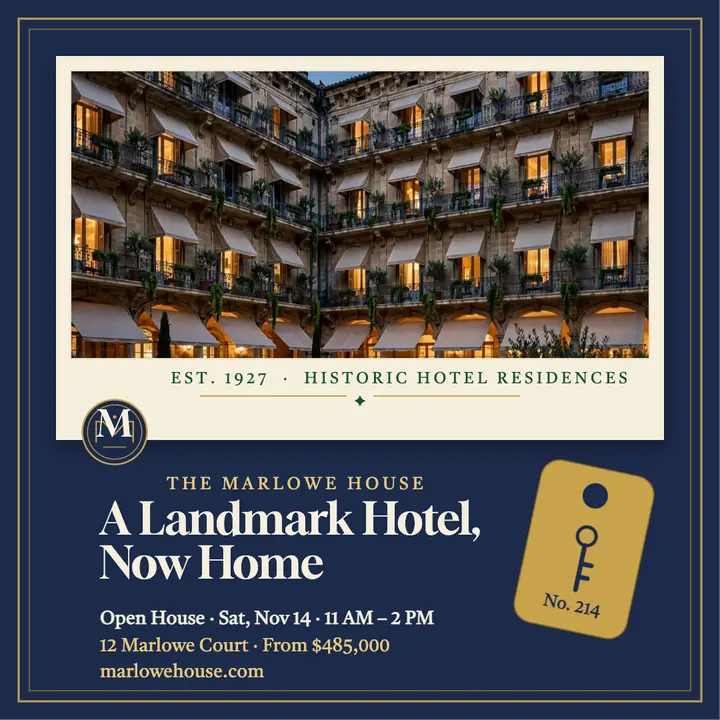 Marlowe House hotel residence open house template