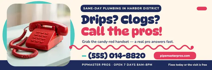 Pipemaster Pros hotline header template