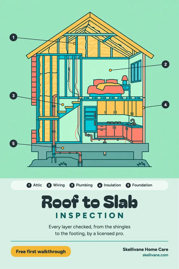 Skellivane house cutaway inspection poster template