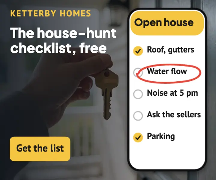 House hunting checklist ad, Notes app style template