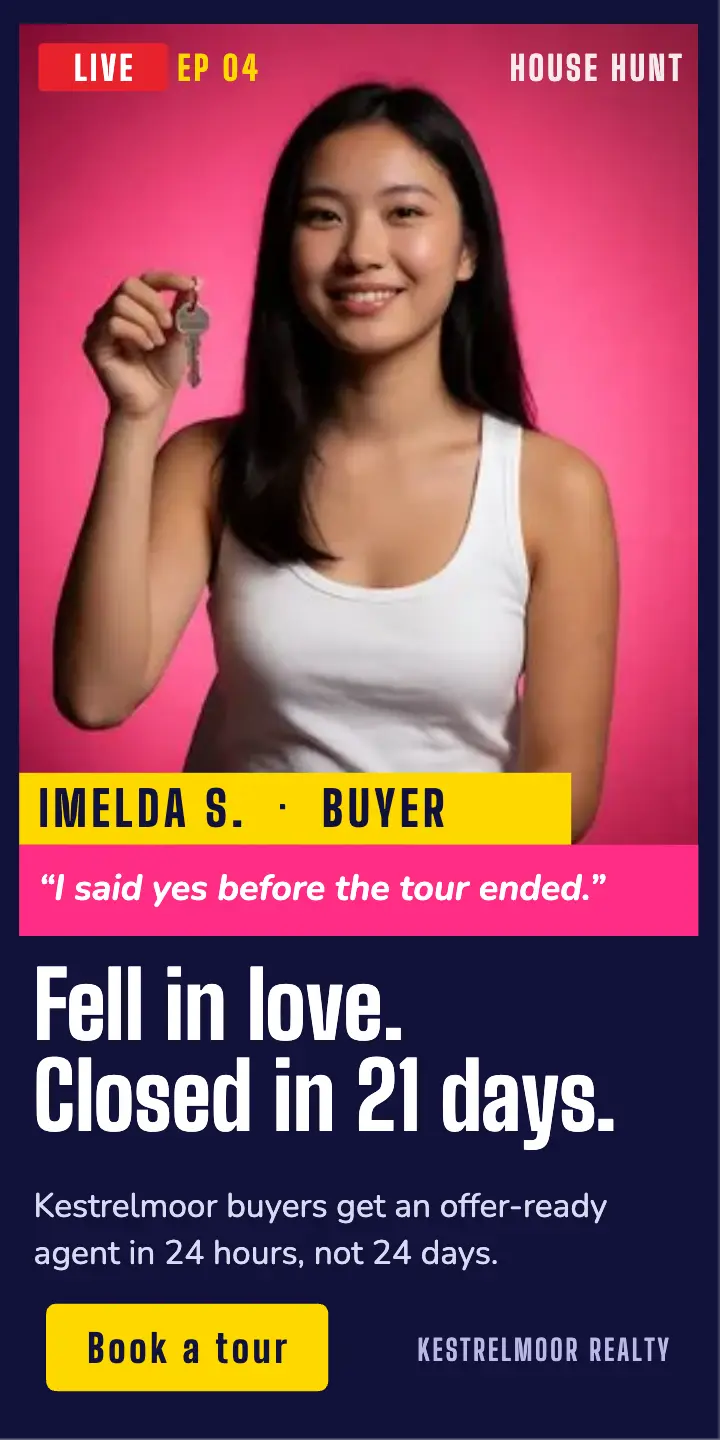 Kestrelmoor Realty buyer confessional half page ad template
