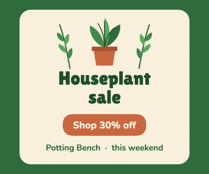 Plant shop houseplant sale ad template