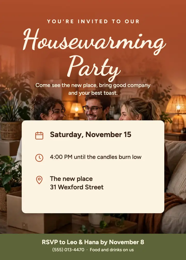 Housewarming invitation template