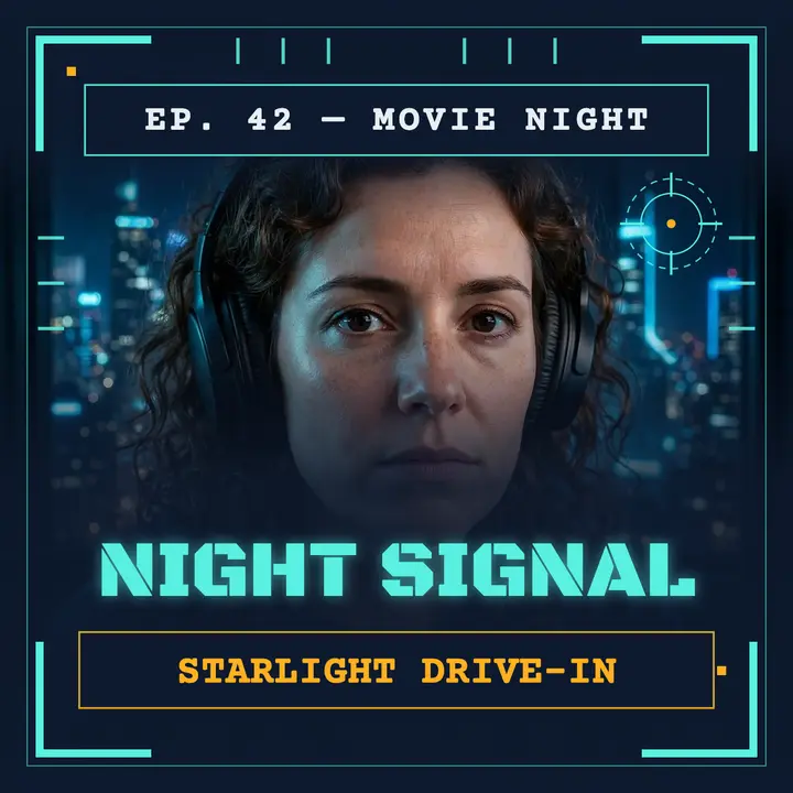 Night Signal sci-fi movie night podcast cover template