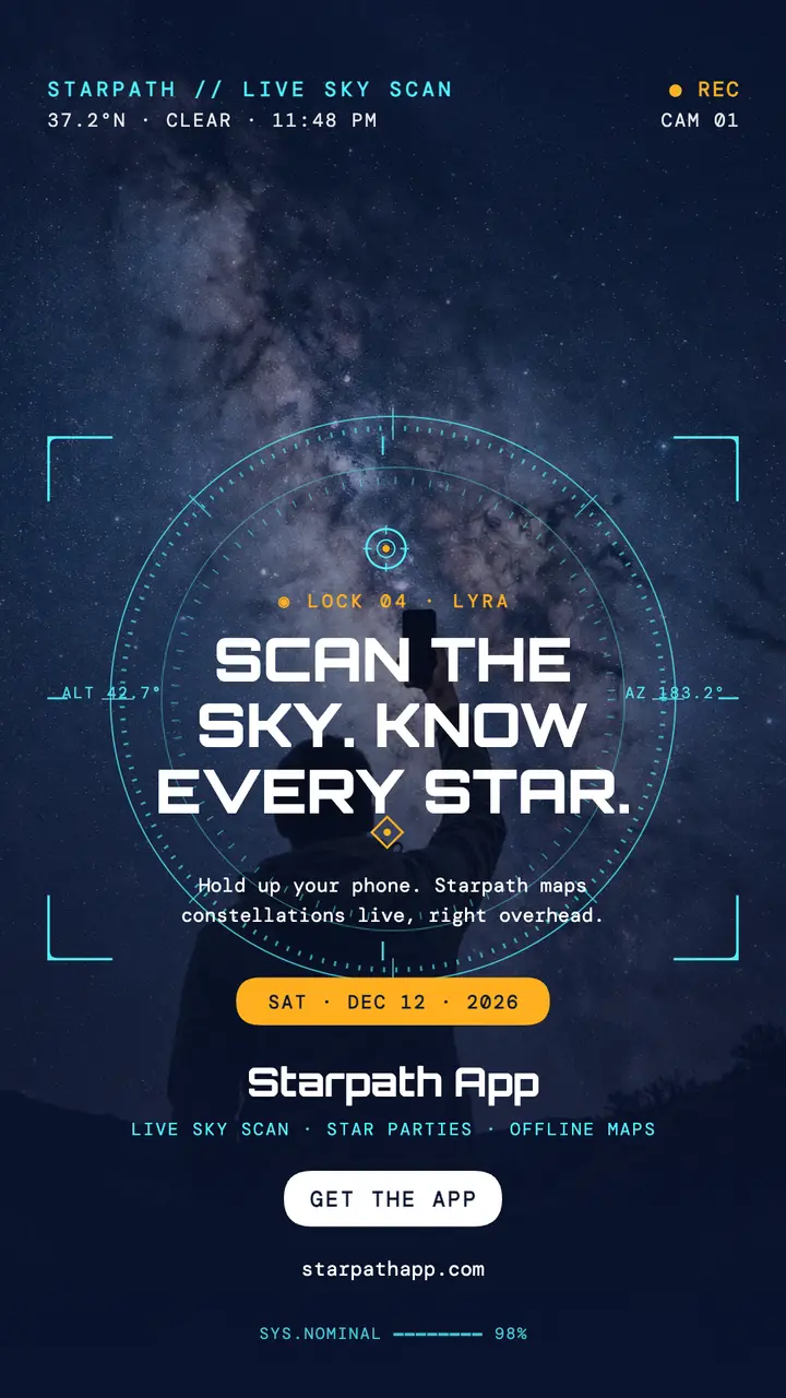 Starpath stargazing app launch story template