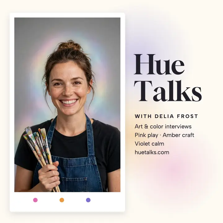 Hue Talks aura portrait cover template
