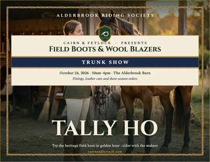 Cairn Fetlock fall trunk show flyer template