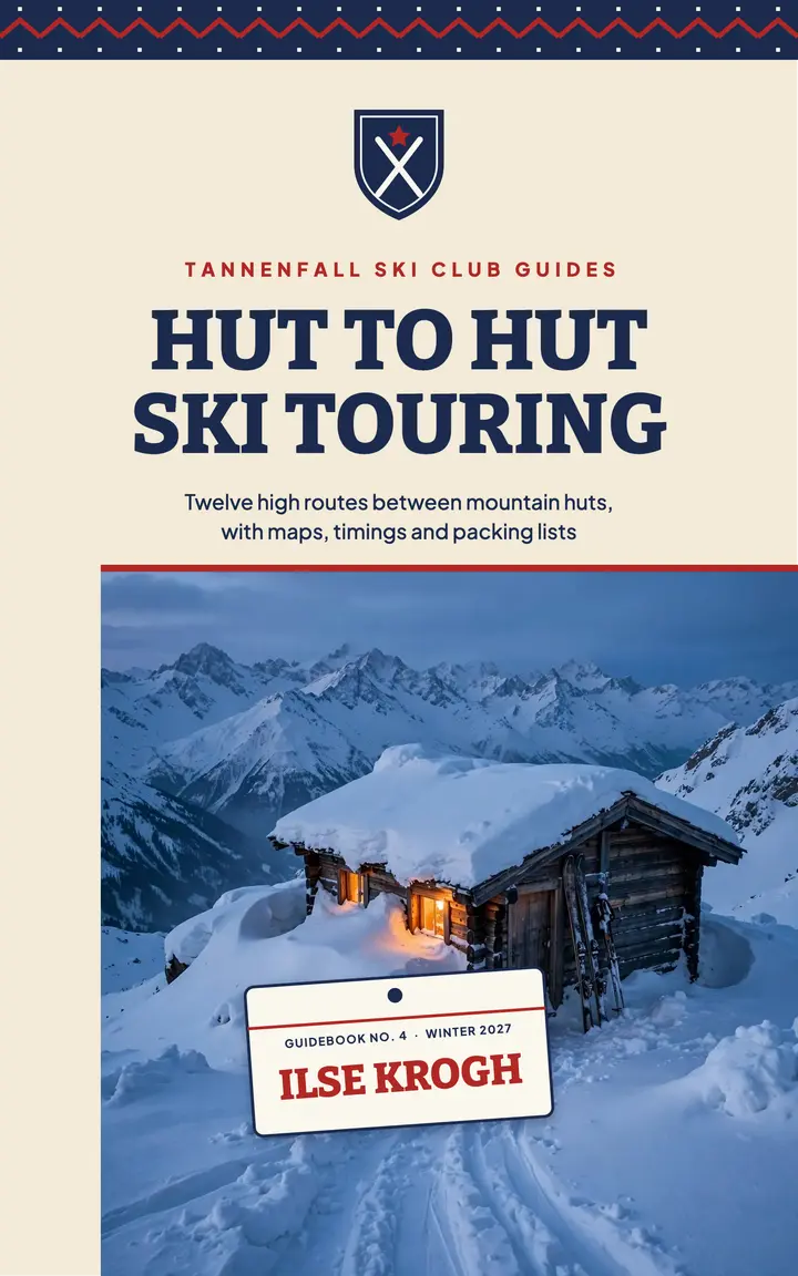 Hut to Hut ski touring guide après-ski cover template