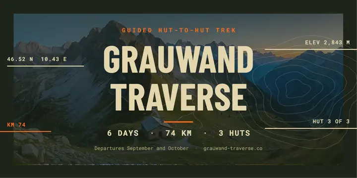 Grauwand Traverse hut trek post, expedition utility template