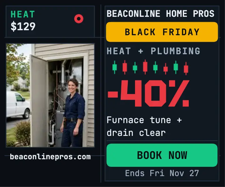 Beaconline Black Friday HVAC price drop ad template
