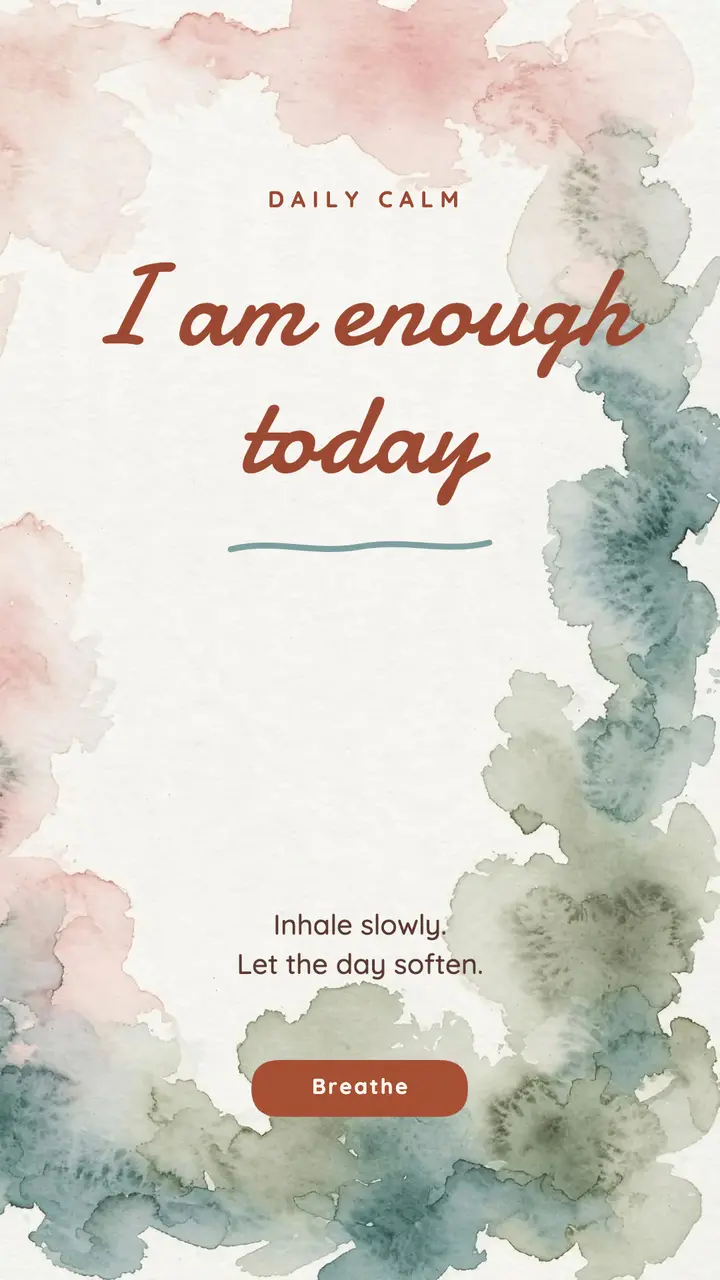 I am enough daily calm affirmation story: affirmation story template