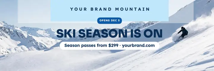 Ski season header template