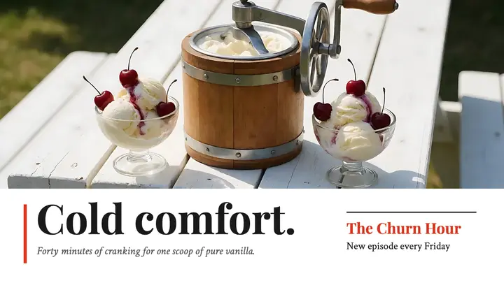 Cold Comfort hand-crank ice cream thumbnail template