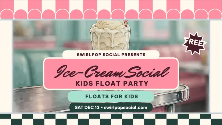 Swirlpop Social ice cream social thumbnail template