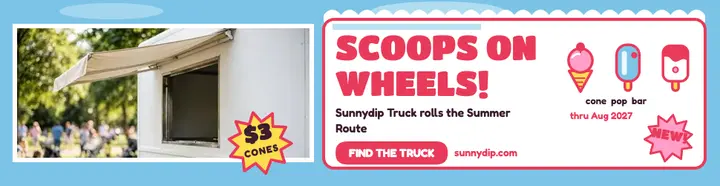 Sunnydip ice cream truck billboard template