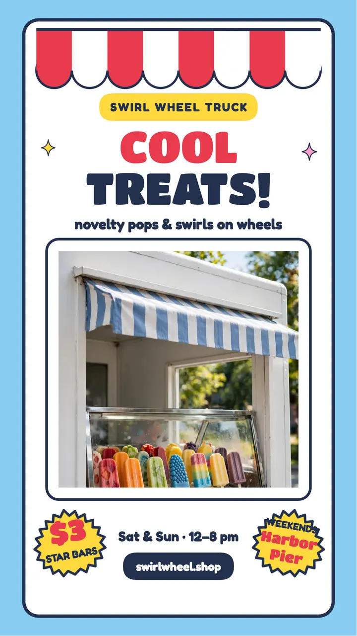 Swirl Wheel summer treats story template