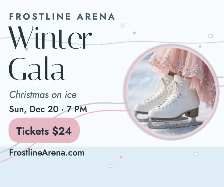 Frostline Winter Gala tickets ad template