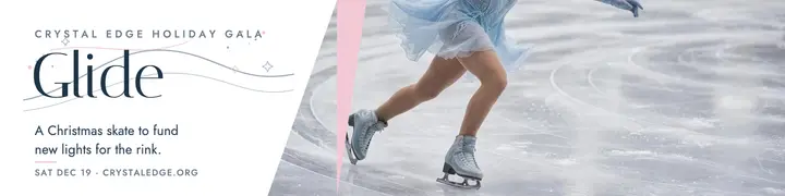 Crystal Edge holiday ice gala banner template
