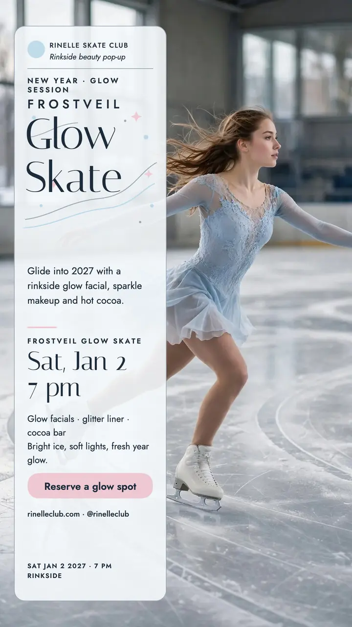 Rinelle Frostveil Glow Skate story: new year skate story template