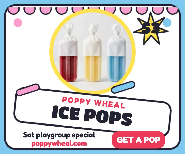 Poppy Wheal ice pop cart ad template