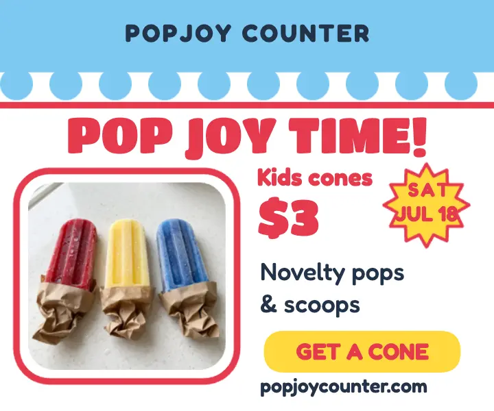 Popjoy summer ice pop sticker ad template