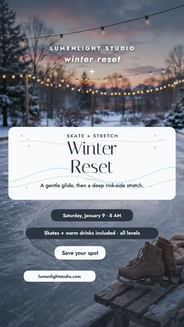 Lumenlight Winter Reset Skate story template