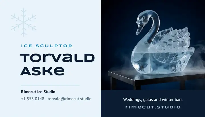 Rimecut ice sculptor card, deep freeze template