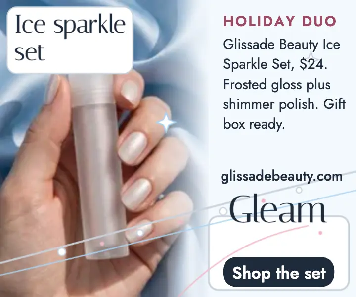 Glissade Beauty ice sparkle set ad template