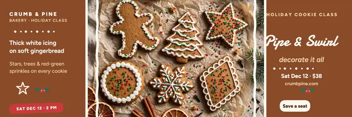 Crumb and Pine cookie class header template