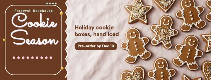 Holiday cookie cover, royal icing piping template