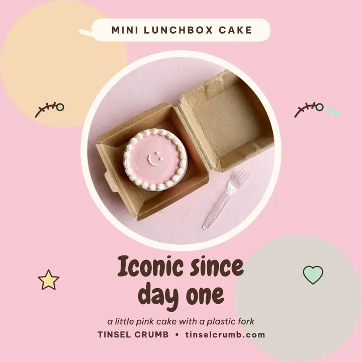 Iconic mini lunchbox cake birthday post template