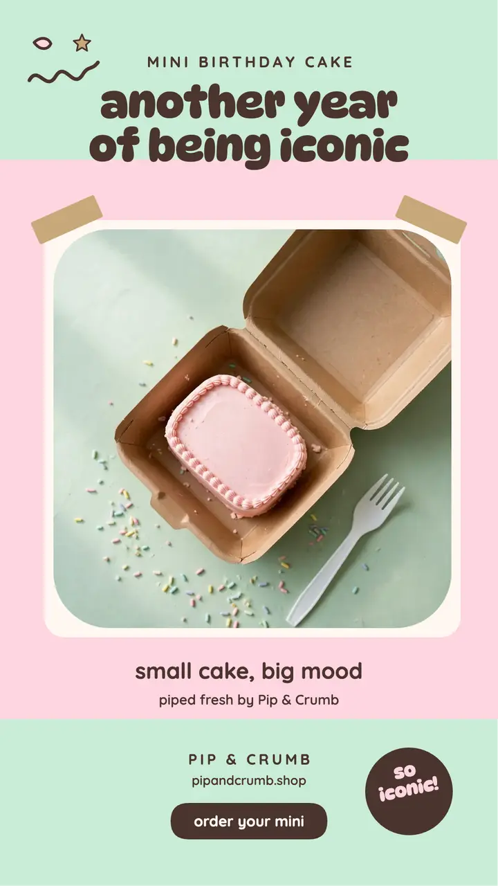 Iconic bento birthday story, Pip and Crumb template