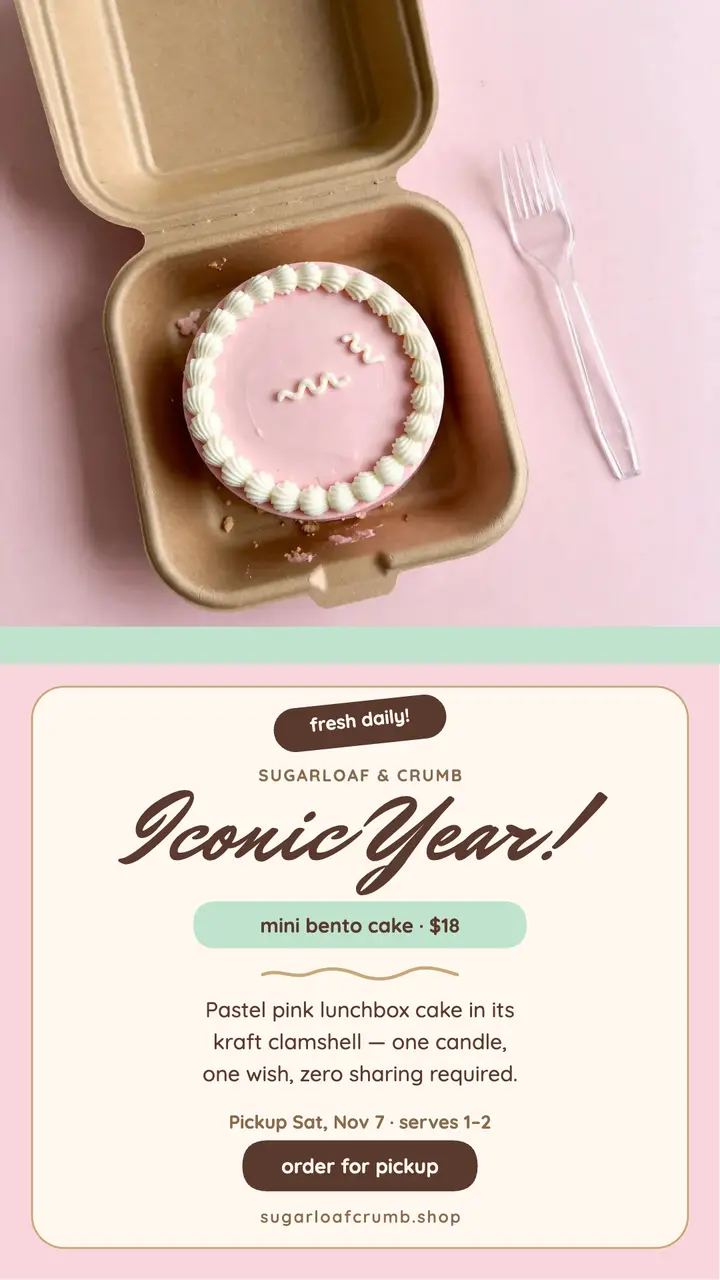 Iconic Year bento birthday story template