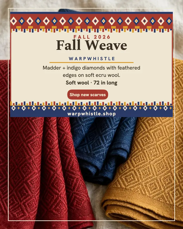 Warpwhistle fall weave scarf post template