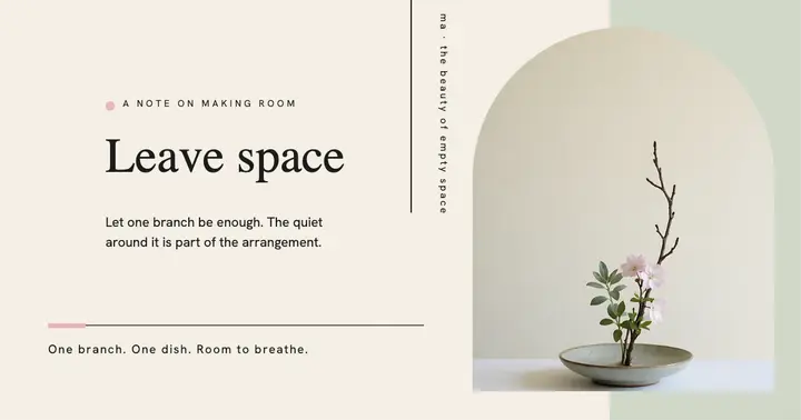 Leave space ikebana quote post: quote post template