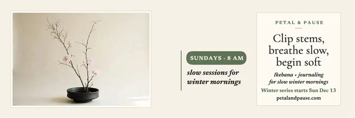 Petal and Pause morning ritual header template