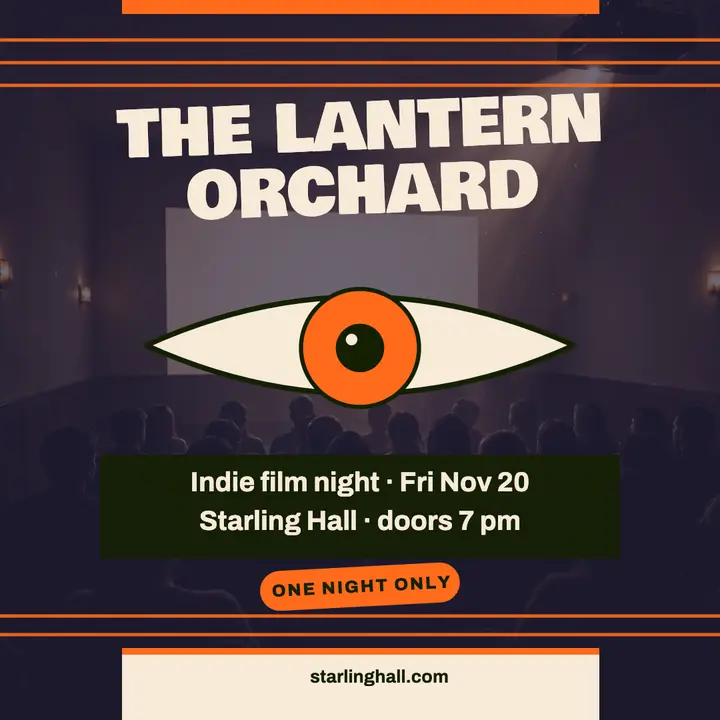 Lantern Orchard indie film night poster template