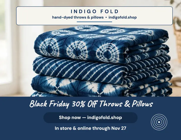 Indigo Fold Black Friday flyer: black friday sale flyer template