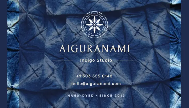 Aiguranami indigo studio business card template