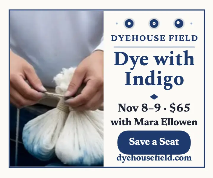 Indigo dye workshop class ad template