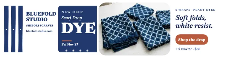 Bluefold indigo scarf drop billboard template