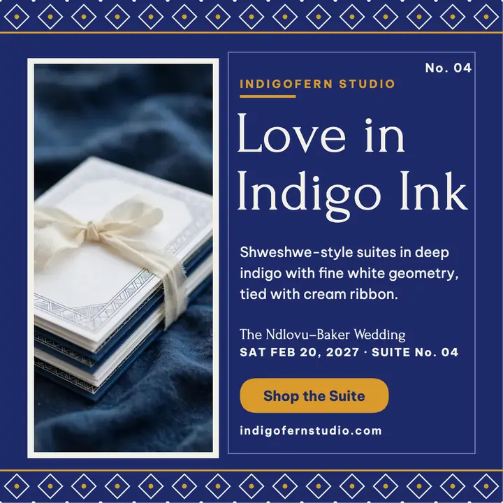 Indigofern indigo wedding suite post template