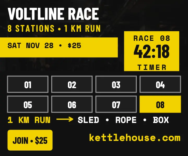 Voltline Race Night indoor challenge ad template