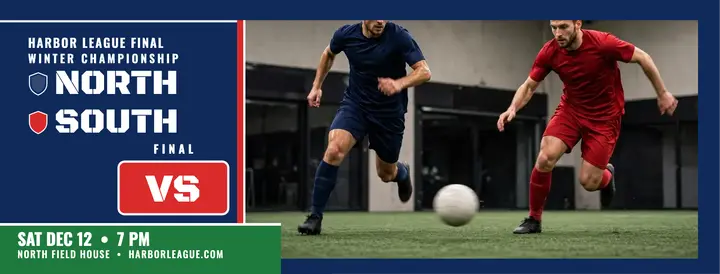 Harbor League indoor soccer final cover template