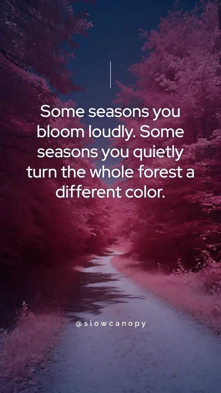 Seasons of growth infrared quote story template